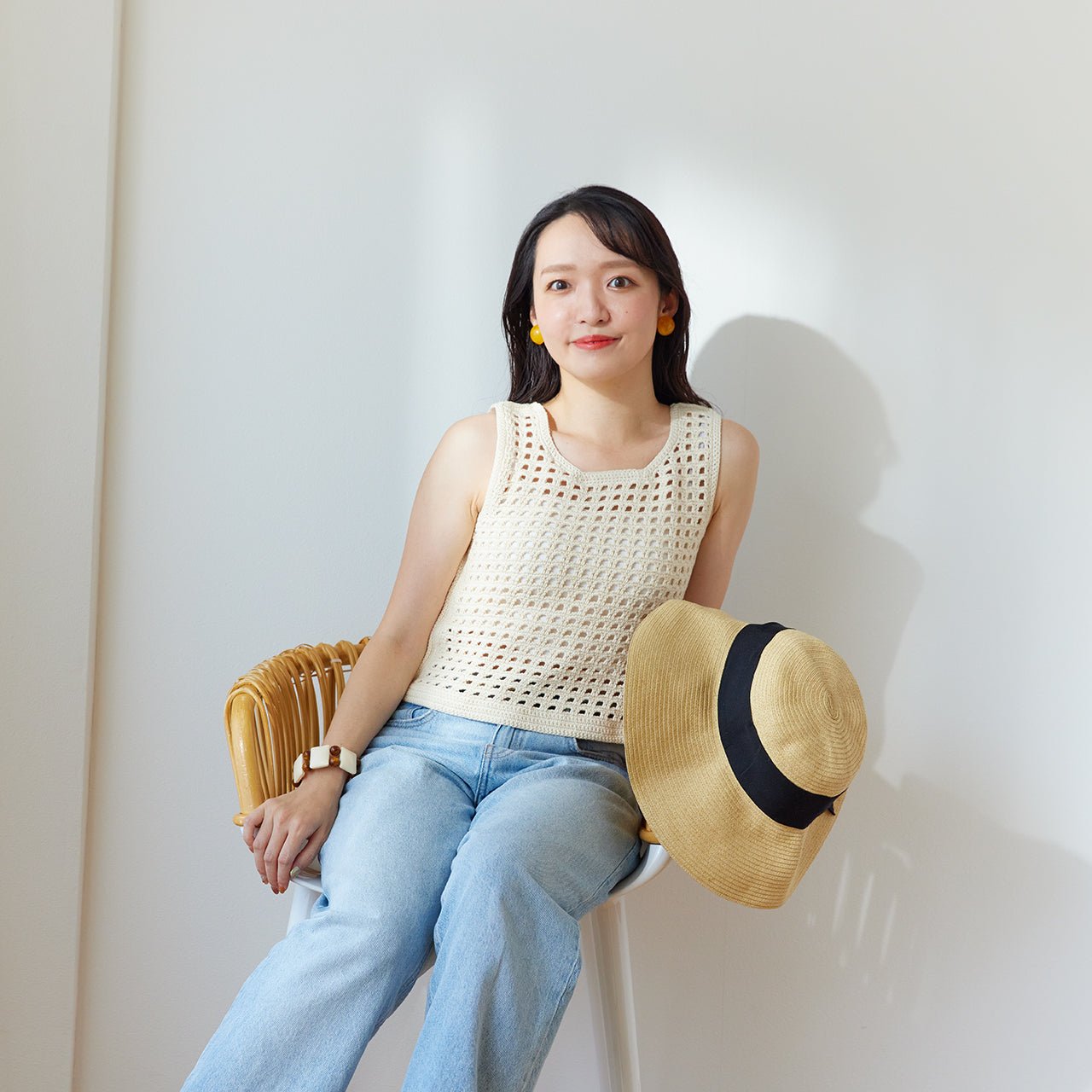 Crochet Vest｜コットン素材×かぎ編みベスト – Celeste