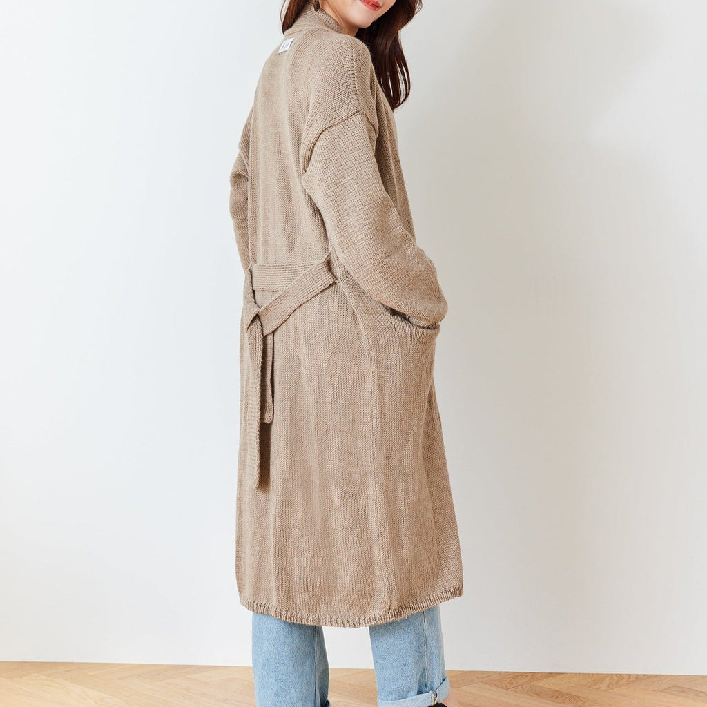 ペルー産🇵🇪ベビーアルパカ100％のロングカーディガン　”BABY ALPACA BASICS LONG ROBE”