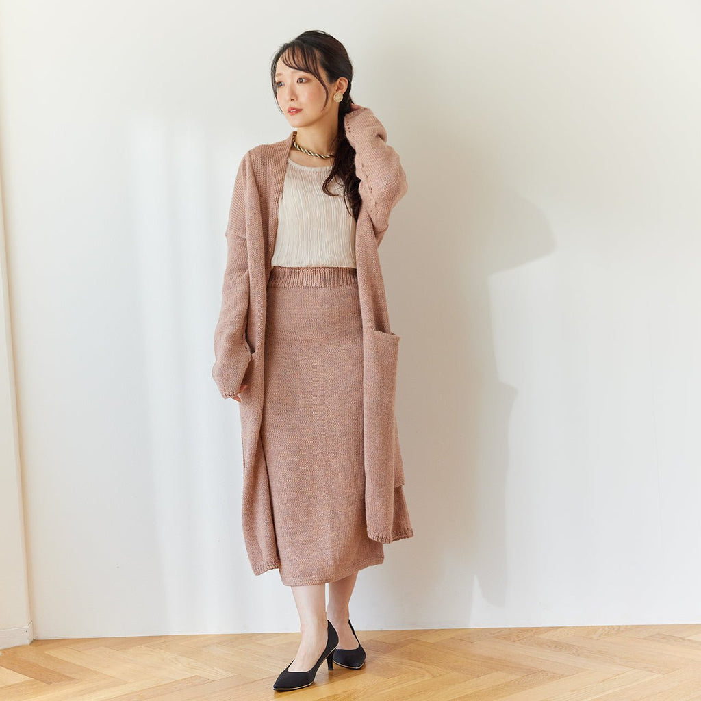 ペルー産🇵🇪ベビーアルパカ100％のロングカーディガン　”BABY ALPACA BASICS LONG ROBE”