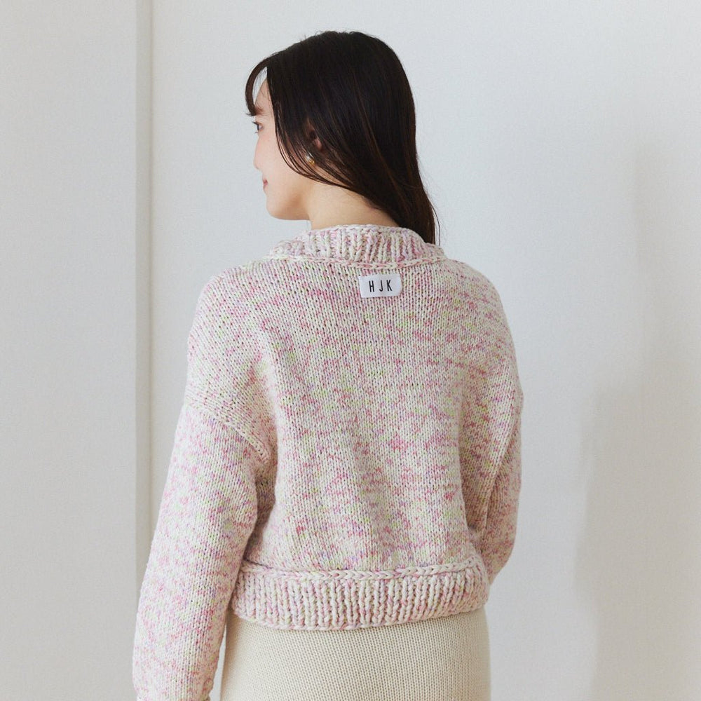 ペルー産🇵🇪コットン100%桜色の春先ニット ”HAND KNITTED ペルー産🇵🇪コットン100%桜色の春先ニット ”HAND KNITTED